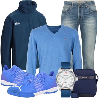 Outfit mit Blau Sweatshirt/Hoodie GANT "Toller Look für die Freizeit"