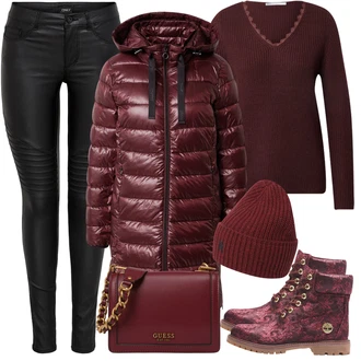 Outfit s Červená Klobouk Čepice Tommy Hilfiger "In Trendy Podzimní Outfit"