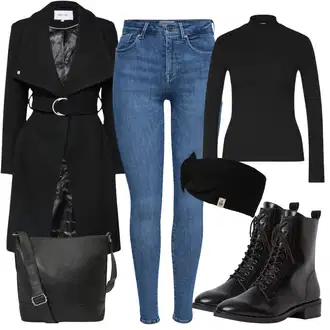 Outfit s Černá Ohřívač Uší/Pokrývka hlavy/Klapka na ucho & čelenka/Čepice ROECKL "Teplé zimní oblečení"
