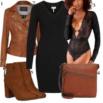 Outfit sa Crna Pletena Haljina/Džemper Haljina/Zimska Pletena Haljina/Zimska haljina dugih rukava/Uska Haljina/Haljina za ured/Haljina dugih rukava Object "Tvoj otmjeni outfit"