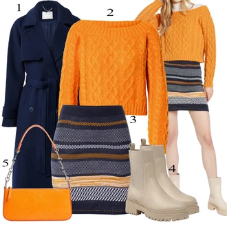 S Třásně Outfit s Hnědá/Béžová/Khaki Chelsea Boty/Kožená bunda/Gumová Kotníková Bota/Plochá Kotníková Bota/Kotníková Bota s Podšívkou About You "Zimní Outfit"