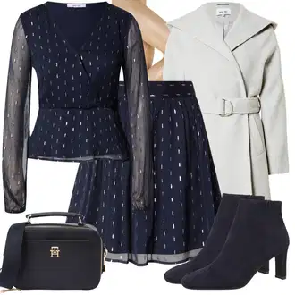 Kratka Outfit sa Tamnoplava/Plava Suknja About You "Dopadljivi poslovni outfit"