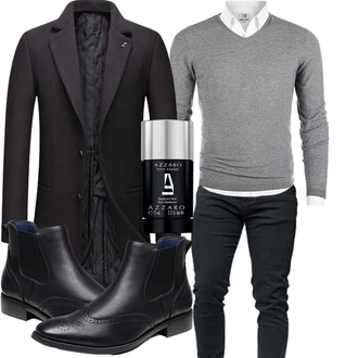Lang Reiten Outfit mit Schwarz/Dunkelblau/Dunkelgrau/Lila Wintermantel Wollmantel/Schmal Geschnittener Mantel/Kaschmir Mantel/Blazermantel/Gehröck Allthemen "Elegantes Herbst Outfit"Look: Reiten, Laufen, Fitness, Apres ski