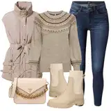 Outfity s gumovými kotníkovými botami s třásněmi image