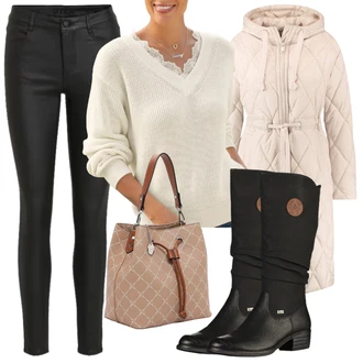 Dlouhé / Maxi Outfit s Růžová/Béžová/Modrá/Šedá Dlouhá tylová sukně/Zimní Parka/Zimní punčochy/Zimní tenisky/Zimní čepice/Zimní Kozačka/Zimní legína/Podzimní bunda/Zimní Kalhoty/Zimní Šaty/Zimní Pletené Šaty/Dlouhé Kardigany/Zimní Sukně/Zimní kotníková bota/Dlouhý Zimní Kabát/Pláštěnka/Zimní bota/Dlouhé Šaty/Vlněný kabát/Zimní rukavice/Kabát/Zimní Kabát TAIFUN "Podzimní Outfit"