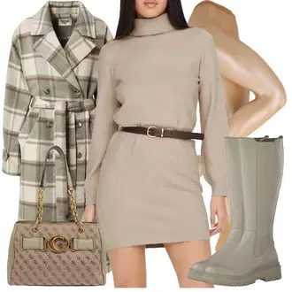 Outfity na podzim s Bílá Šaty Móda Pro Plnoštíhlou/Šaty s výstřihem/Šaty s dlouhým rukávem JdY "Podzimní Outfit"