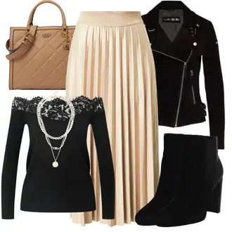 Motorka Zima Outfit s Černá Bunda Motorkářské Bund/Vlněná Bund/Bunda s Bočním Zipem/Motorkářská Bunda Freaky Nation "Podzimní Outfit"Look: Jízda na koni, Motorka
