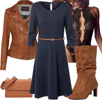 Outfity na podzim s Černá Šaty Móda Pro Plnoštíhlou/Košilové šaty/Šaty s Páskem/Šaty s výstřihem VERO MODA "Podzimní Outfit"