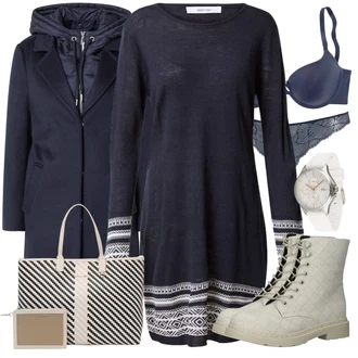 Outfit s Šedá/Khaki/Tmavě zelená/Bílá/Krémová/Béžová Šněrovací Kotníková Bota/Bojová Bota/Klasická kozačka/Plochá Kotníková Bota/Vycpaná kozačka/Kožená bunda Dockers by Gerli "Podzimní Outfit"