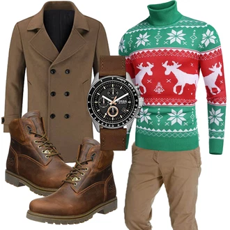 Knielang Outfit mit Dunkelgrün Allthemen "Freizeit Outfit"