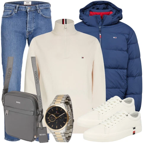 Blau/HellBlau Dad Jeans/Vintage Jeans/Tapered-Jeans/Mom Jean/Jeans mit Schlitz/Girlfriend Jeans r.d.d. royal denim division kombinieren