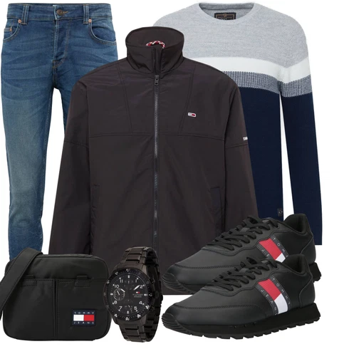 Grau/DunkelBlau/Blau/HellBlau Basic Pullover/Kaschmir Pullover/Strickpullover/Einfacher Pullover/Gestreifter Pullover/Wollpullover Key Largo kombinieren