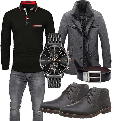 Blau Overall/Wintermantel/Winter Parka Lavnis kombinieren mit Jeans MERISH