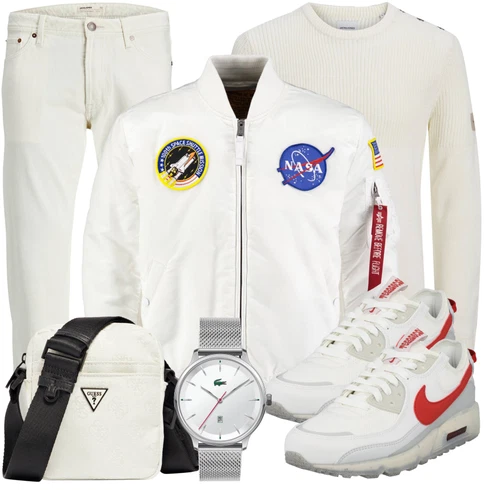 Grau Schuh Sneaker Nike Sportswear kombinieren