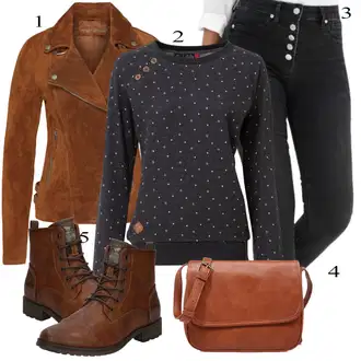 Ležérní outfity s Černá/Šedá Dad Džíny/Dámské Džíny s Délkou 7/8/High Waist Džínové Kalhoty/Push up Džín/Vintage džíny/Motorkářské Džíny/Džíny s Dírou/Džíny s Rozparkem/Zkrácené Džíny/Džíny Culottes Buffalo "Ležérní outfits"