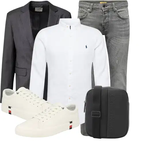 Weiß Businesshemd/Casual Hemd/Business Hemd/Musselin Hemd/Hemdbluse/Bügelfreies Hemd Polo Ralph Lauren kombinieren