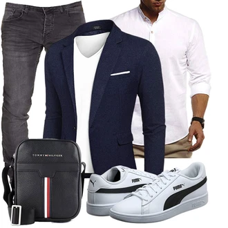 Outfit mit Grau Sneaker/Schuh Puma "Freizeit Outfit"