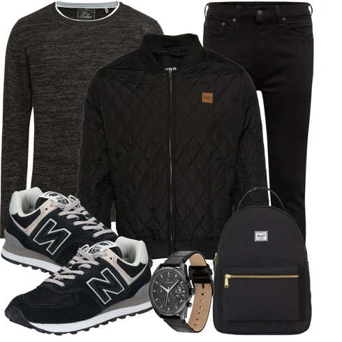 Schwarz Steppjacke/Bomberjacke/Nylonjacke/Wendejacke/Kunstfaserjacke/Strickjacke Gefüttert/Stehkragen-Strickjacke/Unkategorisiert Urban Classics kombinieren