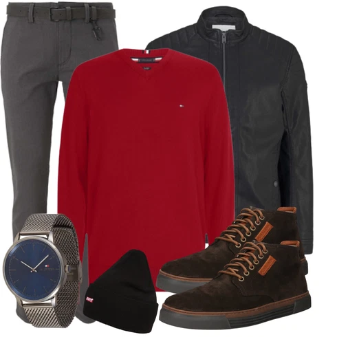 Schwarz Winter Mütze/Kappe levi's ® kombinieren