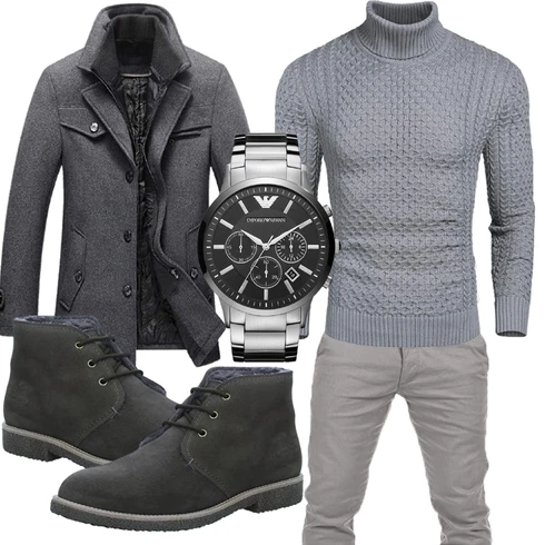 Grau Overall/Jacke Winter Parka COOFANDY kombinieren