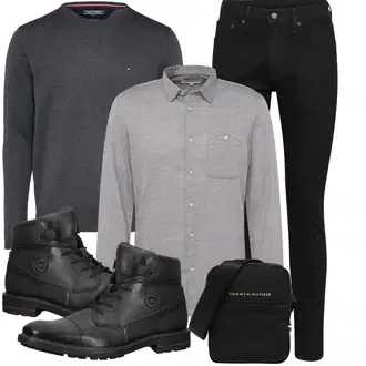 Outdoor Outfit mit Schwarz Biker Jeans/Jeans mit Schlitz/Push up Jeans/Lederjacke/Slim Fit Jeans/Leder Schuhe/Sweatjeans/Thermojeans/Herren Lederjacke levi's ® "Herbstliches Freizeit Outfit"Look: Uni, Coole, Old Money, Outdoor, Schlichte, Casual, Moderne