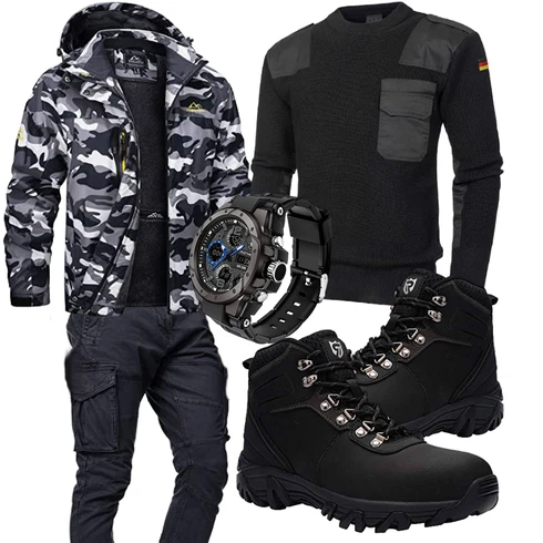 Camouflage Dunkelgrün/Dunkelblau/Blau SegelJacke/WanderJacke/WinterJacke/SkitourenJacke/SchneeJacke/Wasserdichte Jacke/OutdoorJacke/SnowboardJacke/SkiJacke TACVASEN kombinieren