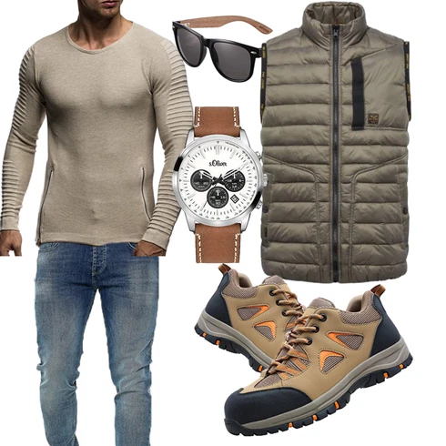 Grau Winter Parka Leif Nelson kombinieren