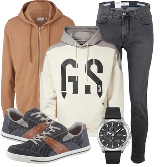 Outfit mit Schwarz Jeans Brax "Herbstliches Freizeit Outfit"