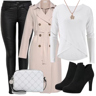 Outfit s Hnědá/Béžová/Fialová/Růžová Midi Kabát/Frock Kabát/Dlouhý Kabát/Kašmírový Kabát/Trenčkot Lascana "Jemný Soft Girl Outfity"