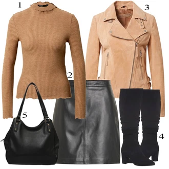 outfit mit Črna Krilo Object "Oblačila za jesen"