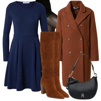 Outfit sa Crna Hulahopke Swedish Stockings "Moderan zimski outfit"