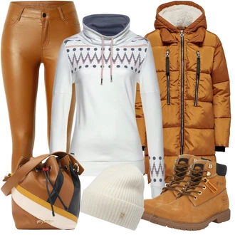Outfit s Šedá Klobouk Čepice Tommy Hilfiger "Módní zimní Outfit"