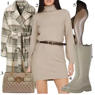 Outfity na podzim s Bílá Šaty Móda Pro Plnoštíhlou/Šaty s výstřihem/Šaty s dlouhým rukávem JdY "Podzimní Outfit"