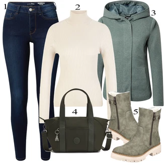 outfit mit Črna Tom Tailor Denim "Oblačila za jesen"