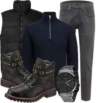 Outfit mit Schwarz Stiefel Josef Seibel "Outfit für den Herbst"