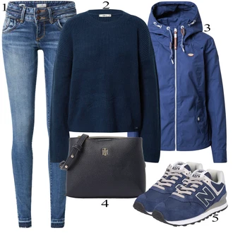 outfit mit Modra Superga New Balance "Oblačila za jesen"