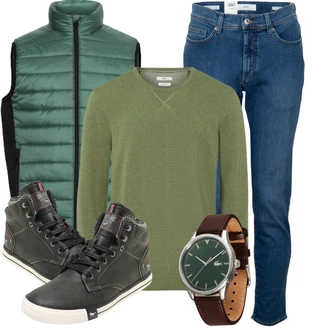 Outfit mit Schwarz Accessoire Lacoste "Outfit für den Herbst"