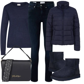 Outfit s Černá Zimní bota UGG "Podzimní Outfit"
