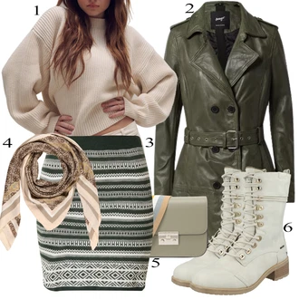 outfit mit Siva Škorenj Mustang "Oblačila za jesen"