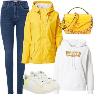 Outfit s Krémová/Bílá/Červená/Mátově zelená Svetr s kapucí/Dámský Svetr/Vintage mikina/Originální mikina/Unisex Mikina S Kapucí/Sportovní mikina/Svetr S Kapucí levi's ® "Zimní Outfit"