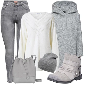Outfit sa Pink/Crvena/Svjetlosiva Kaput od Vunenog Flisa/Pleteni Kaput/Kaput od Flisa/Kaput od Tvida/Scuba Kaput/Pleteni Flis Kaput/Sako Kaput/Usko Krojena Kaputa/Kratki Kaput Only "Outfit za zimu"