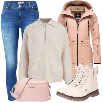 Vintage kombinacije Denim/Traper sa Plava/Svjetloplava/Tamnoplava Jeggings/Skinny Hlače/rupa hlača/Traper Tajice LTB "Outfit za zimu"