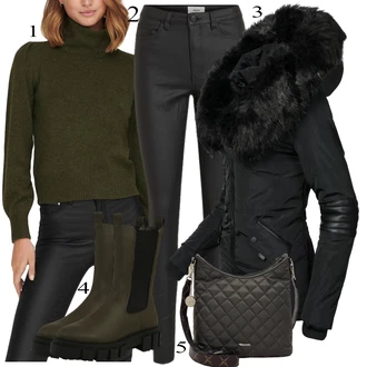 teplý Outfit sa Crna Parka velike veličine Navahoo "Tvoj otmjeni outfit"