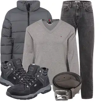 Schlichte Outfit mit Hellgrau/Dunkelgrau/Grau Dad Jeans/Girlfriend Jeans/Loose fit Jeans/Mom Jean/Formelles Hemd/Straight Leg Jean/Tapered-Jeans/Vintage Jeans LTB "Perfekt für den Herbst"Look: Uni, 90er, Classic, Coole, Old Money, Schlichte