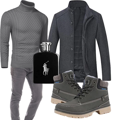 Flache Grau/Dunkelgrün/Khaki/Dunkelblau/Dunkelgrau Wattierte Stiefel/Wasserdichter Outdoorschuh/Klassischer Stiefel/TrekkingStiefel/Herren Lederschuhe/Wasserdichter Stiefel/Wasserfester Schuh Gaatpot kombinieren