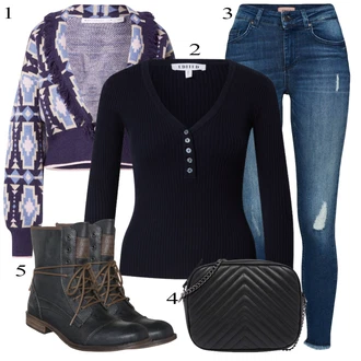 outfit mit Črna Škorenj Mustang "Zimska oblačila"