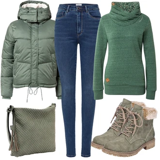 Outfity na zimu s Šedá Tom Tailor Denim "Přesně pro zimu"