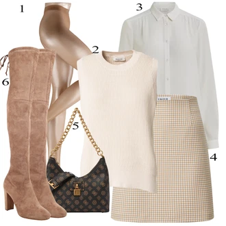 Zimske Outfiti mit Bež/Siva Krilo Edited "zimska oblačila"