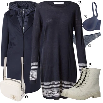 Outfit s Šedá/Khaki/Tmavě zelená/Bílá/Krémová/Béžová Šněrovací Kotníková Bota/Bojová Bota/Klasická kozačka/Plochá Kotníková Bota/Vycpaná kozačka/Kožená bunda Dockers by Gerli "Podzimní Outfit"