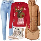 Outfity na zimu Červené Dlouhé / Maxi image